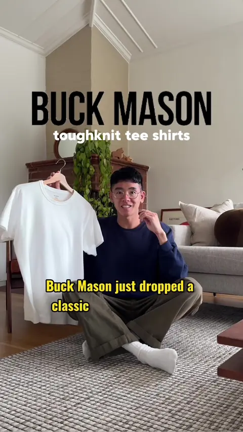 video cover: comparing the @buckmason toughknit tee, but a classic vs a boxy fit [ad]