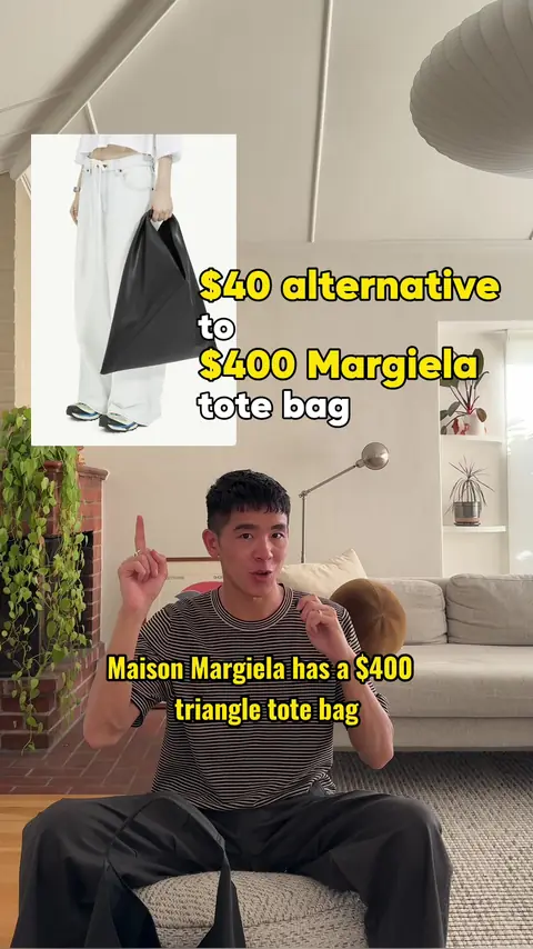 video cover: ungatekeeping the $40 alternative to the $400 MM6 triangle tote bag, and it’s even water…