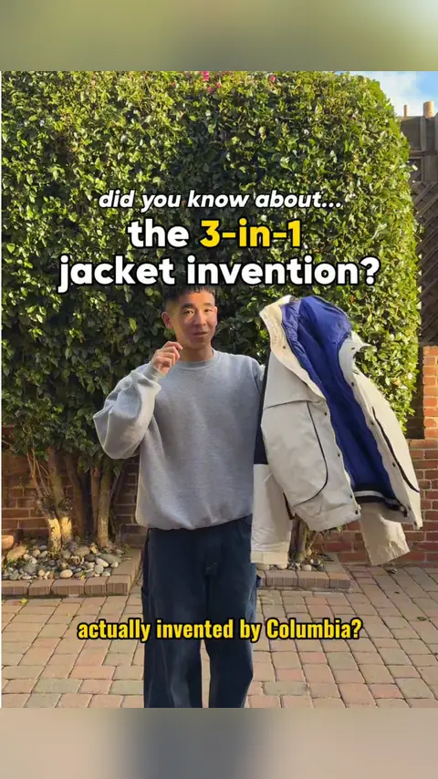 video cover: I never knew the first 3-in-1 jacket was actually invented by @columbia1938 and their…