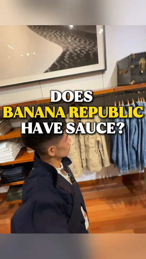 video cover: does @bananarepublic have sauce? going through the whole store and trying 8 things