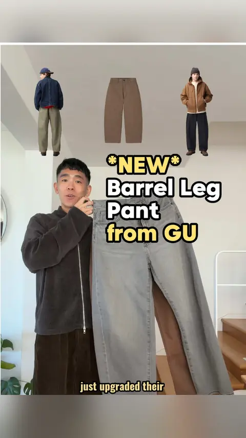 video cover: NEW barrel leg pants from GU just dropped that you gotta add to your rotation!