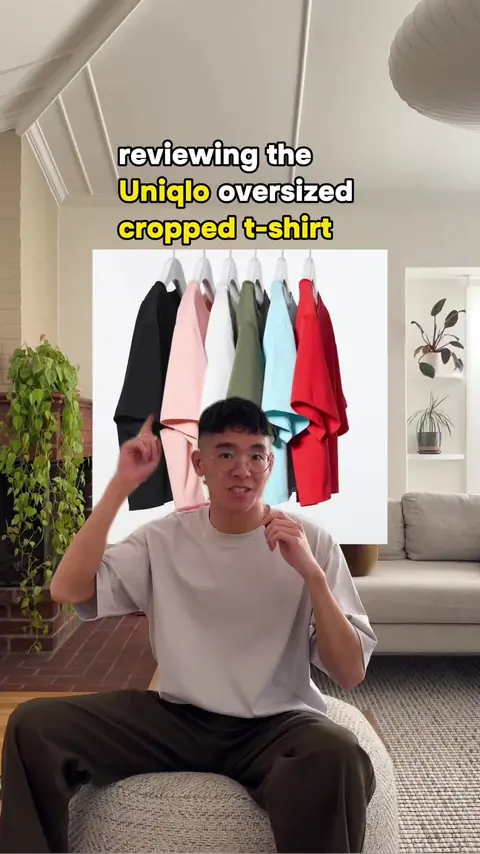 video cover: reviewing the new uniqlo c cotton oversized cropped women’s t shirt
