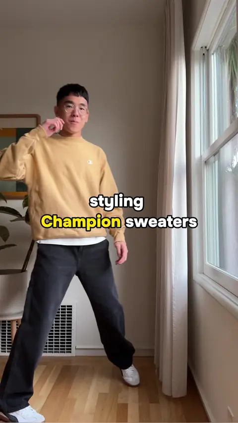 video cover: styling champion reverse weave crewneck sweatshirts @pacsun @Champion